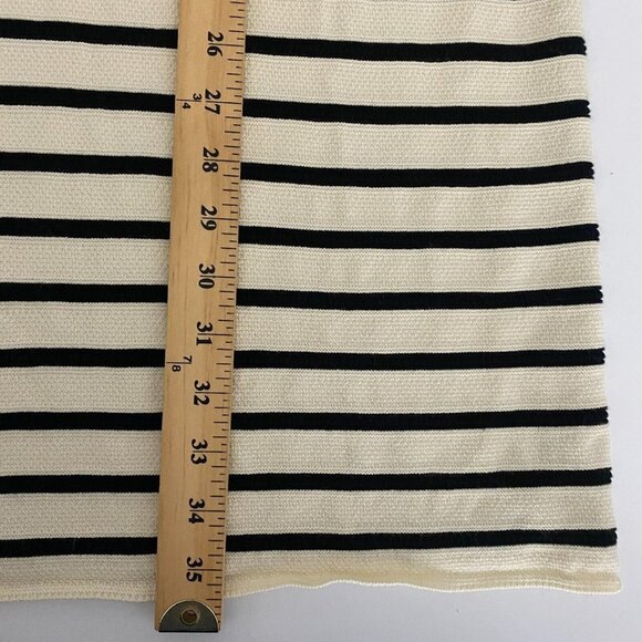 Theory Black and Cream Striped Dress - Picture 10 of 11